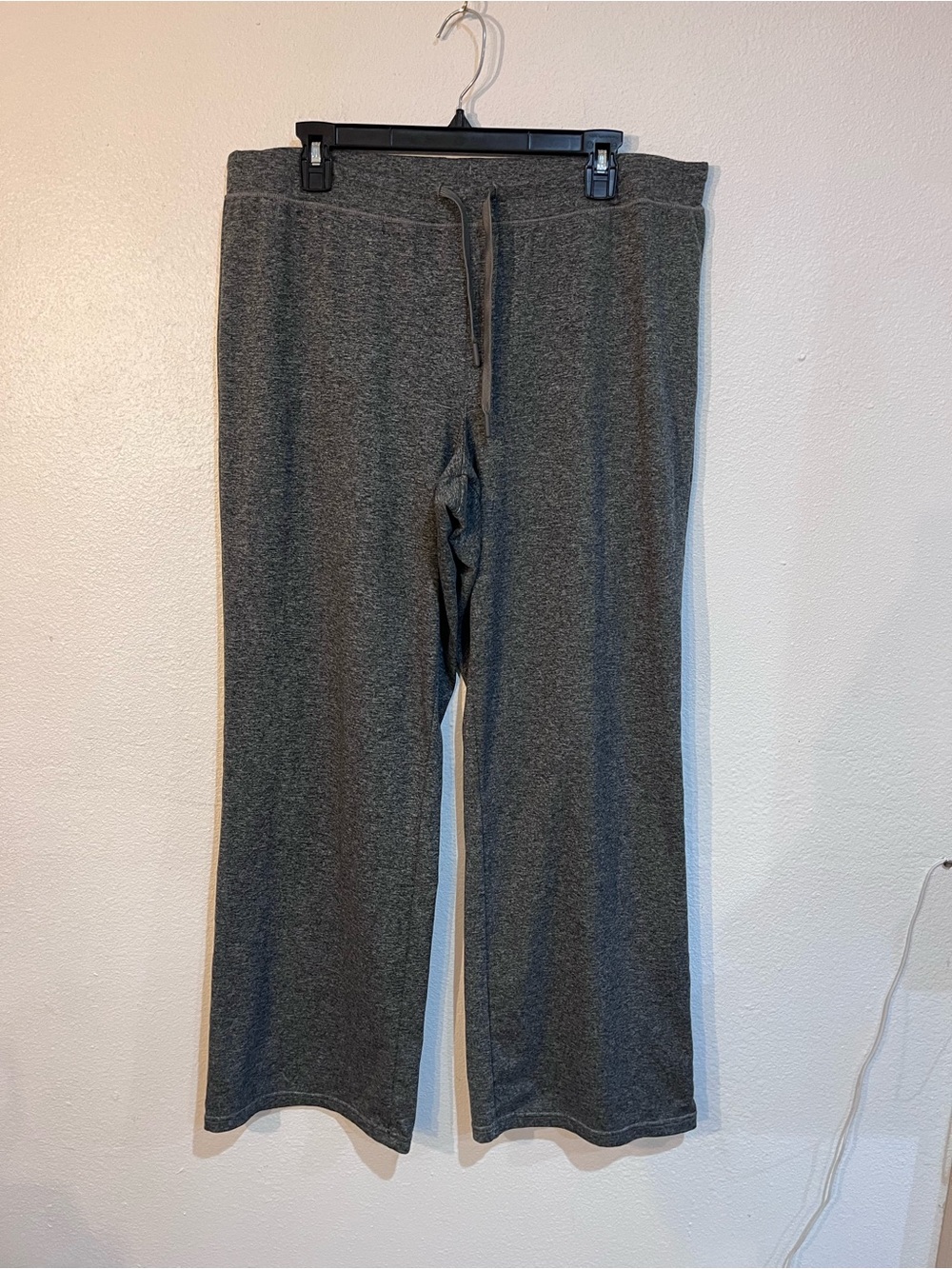 Quince Flowknit Wide Leg Pant Heather Grey Size Large 30 Inseam